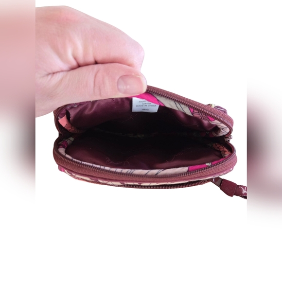 VERA BRADLEY Red/Pink Bohemian Blooms Mini Hipster Crossbody Purse 15716-675 - Picture 6 of 10